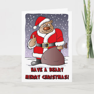 Beary Merry Christmas card Feiertagskarte