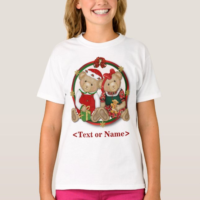 Beary Merry Christmas Circle T-Shirt (Vorderseite)