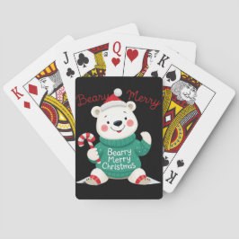 Beary Merry Christmas Polar Bear Spielkarten