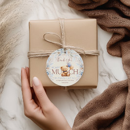 Beary Much Teddy Bear Baby Shower Thank You Geschenkanhänger