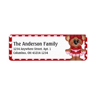 Beary Much Valentine's Day Address Labels d6
