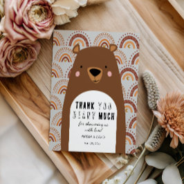 Beary Much Woodland Thank You Baby Shower Dankeskarte