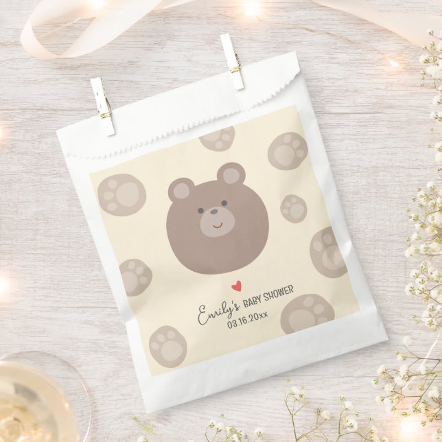 Beary Niedlich Brown Teddy Bear Cub Boy Babydusche Geschenktütchen (Ausgeschnitten)
