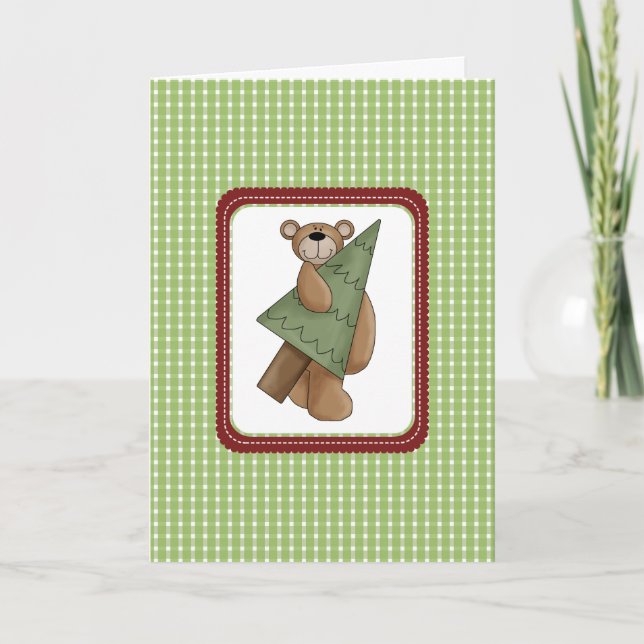 Beary Niedlich Christmas Cards Feiertagskarte (Vorderseite)