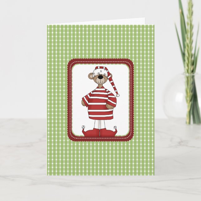 Beary Niedlich Christmas Cards Feiertagskarte (Vorderseite)