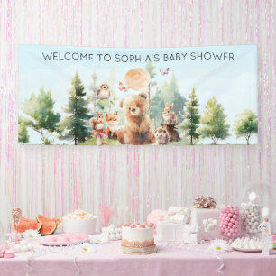 Beary Niedlich Woodland Babydusche Banner