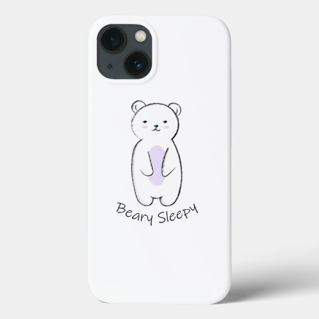 Beary Sleepy Bear Case-Mate iPhone Hülle (Rückseite)