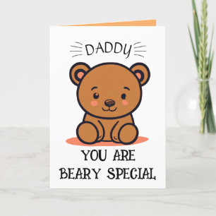 Beary Special Daddy, Teddy Bären Vatertag Dankeskarte