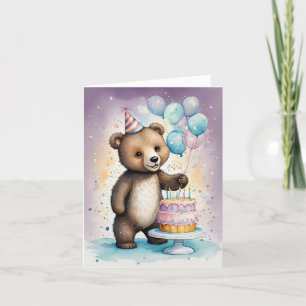 Beary Sweet Birthday wünscht Feiertagskarte