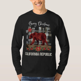 Beary Weihnachtskalifornien-Republik-Männer T-Shirt