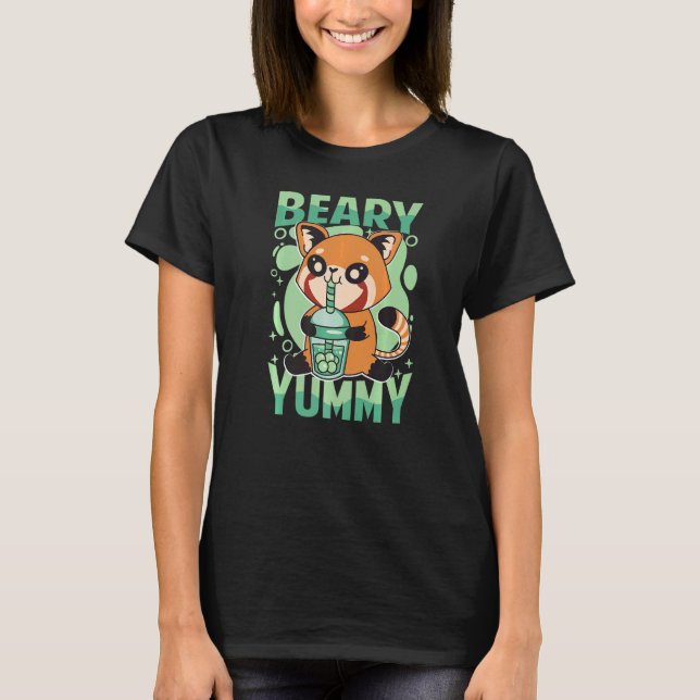 Beary Yummy Niedlich Red Panda Milk Tee 1 (Vorderseite)
