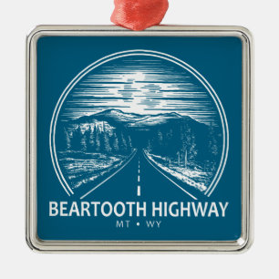 Bearzahnweg Montana Wyoming Forest Ornament Aus Metall