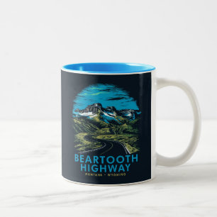 Bearzahnweg Montana Wyoming Vista Zweifarbige Tasse