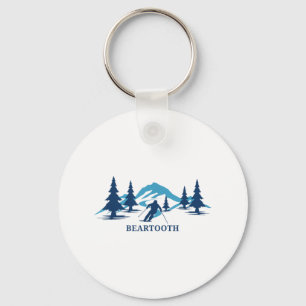 Bearzahnwyoming Ski Resort Skifahren Skier T - Shi Schlüsselanhänger