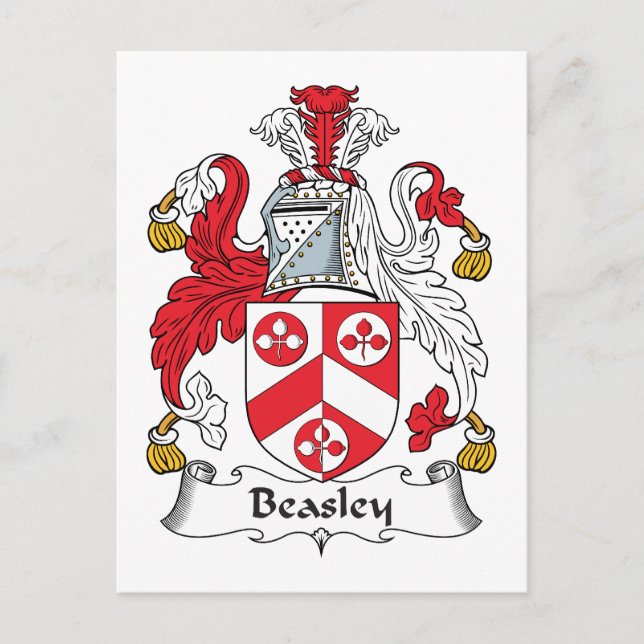 Beasley Familienwappen Postkarte (Vorderseite)