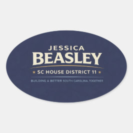 Beasley for SC House District 11 Ovaler Aufkleber