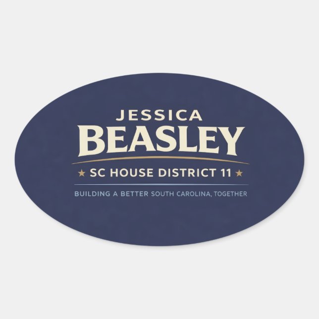 Beasley for SC House District 11 Ovaler Aufkleber (Vorderseite)