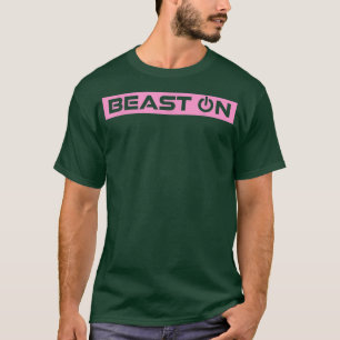 Beast auf rosa Gymnastik Fitness Workout Gym Sloga T-Shirt