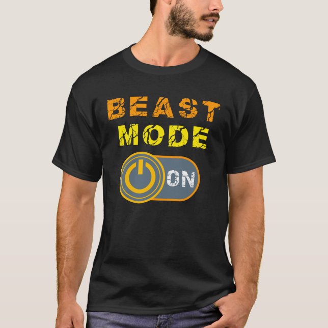 Beast   Beast Activated Workout Gym Mode T-Shirt (Vorderseite)