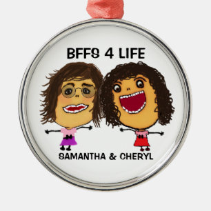 Beast Friends ODER Schwestern Cartoon Ornament Aus Metall