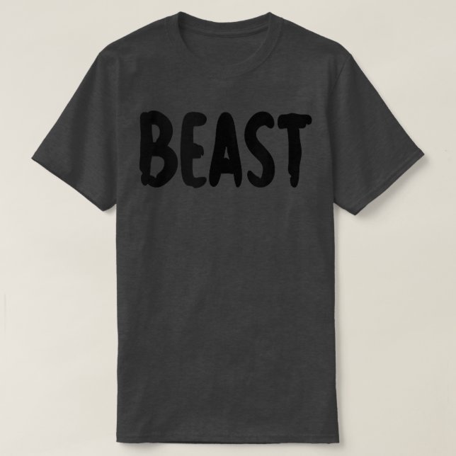 BEAST GYM Fitness Workout Bodybuilding Motivation T-Shirt (Design vorne)