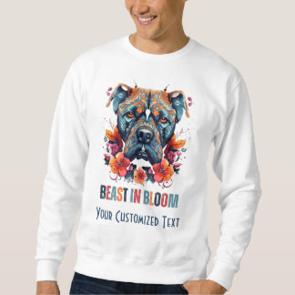 Beast in Bloom - Cane Corso mit einer femininen No Sweatshirt