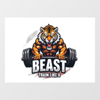 Beast Mode On – Fitness Workout T-Shirt Design Fensteraufkleber