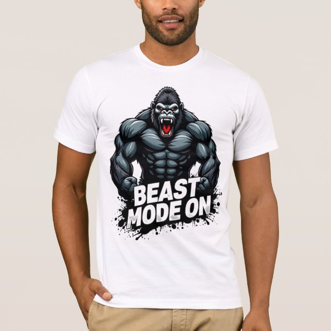Beast Mode On – Power Unleashed Gym Tee (Vorderseite)