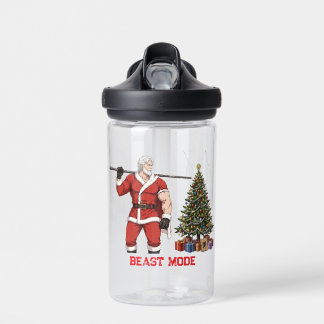 * Beast Mode Weihnachtsmann hebt Weihnachtsbaum Trinkflasche