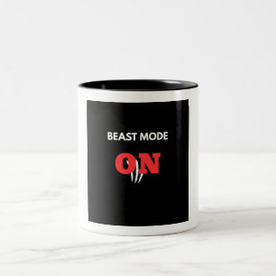 Beast-Modus-An Powerlifting-Gym-Motivation Kaffee  Zweifarbige Tasse