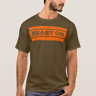 Beast ON Orange Modern Fitness Einfache Gym Motiva T-Shirt
