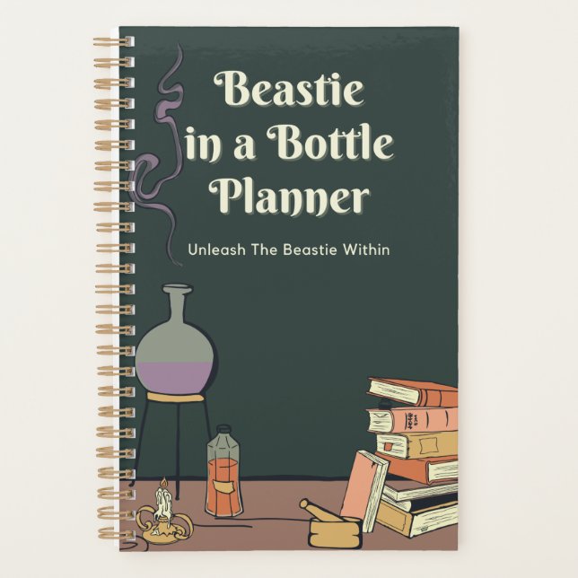 Beastie in einer Flasche Kleinplaner Planer (Vorderseite)