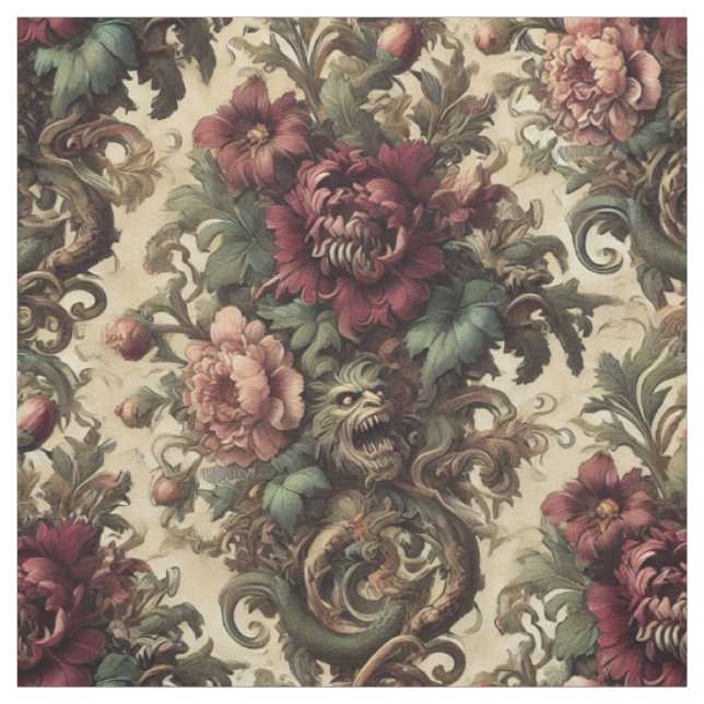 Beastly Bouquet - Gothic Viktorianisch Statement T Stoff (Muster)