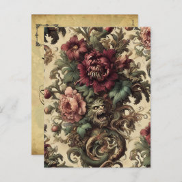 Beastly Bouquet - Gotisch Viktorianisch Feiertagspostkarte