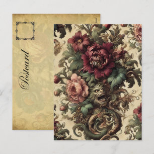 Beastly Bouquet - Gotisch Viktorianisch Feiertagspostkarte