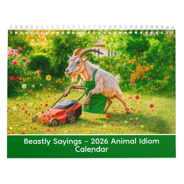 Beastly Sayings – 2026 Animal Idiom Calendar Kalender (Titelbild)