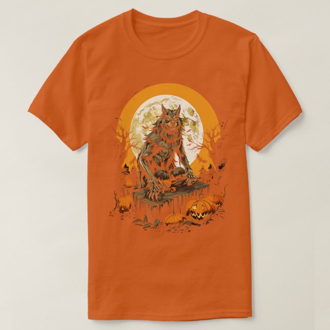 Beastly Werewolf T-Shirt Beängstigend Halloween-Ge (Design vorne)