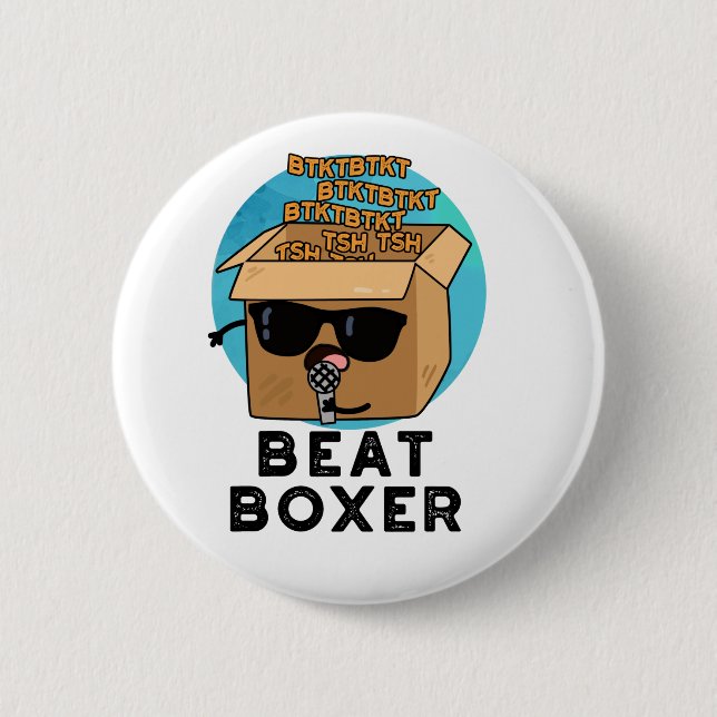 Beat Boxer Funny Beatboxer Box Puff Button (Vorderseite)