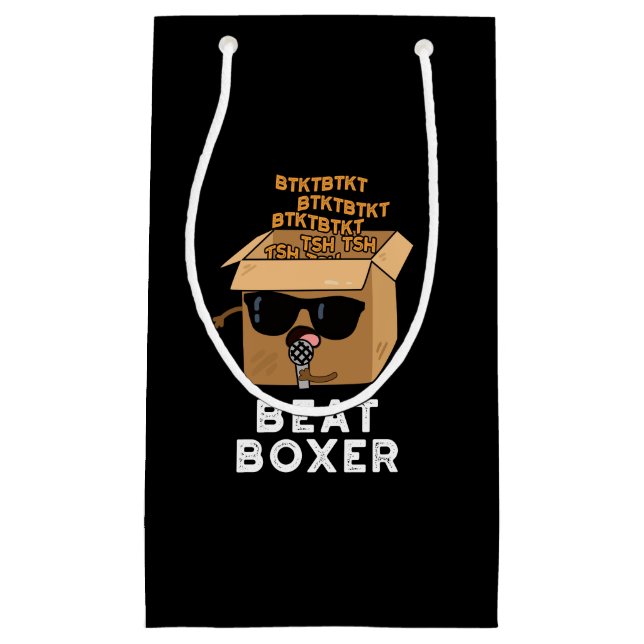 Beat Boxer Funny Beatboxer Box Puff Dark BG Kleine Geschenktüte (Vorderseite)