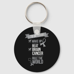 Beat Brain Cancer Rule the World Fighter Survivor Schlüsselanhänger