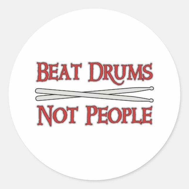 Beat Drums Runder Aufkleber (Vorderseite)
