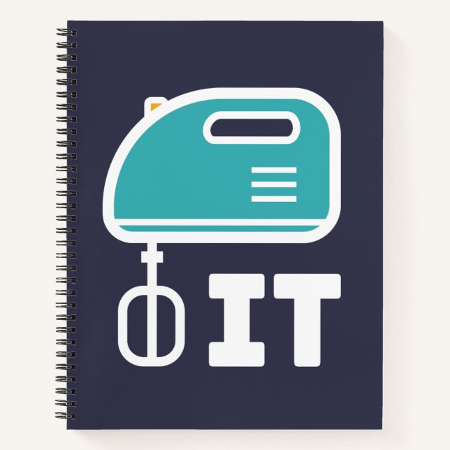 BEAT it Funny Cooking Music Trendy Notizbuch (Vorderseite)