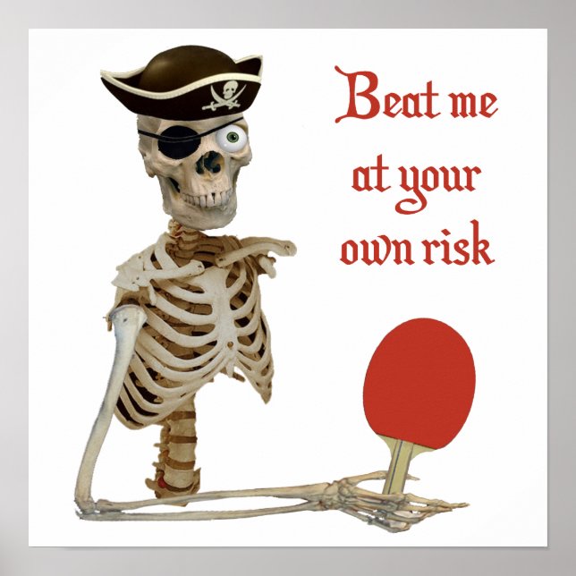 Beat Me Pirate Ping Pong Poster (Vorne)