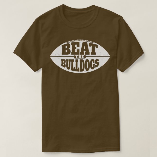 Beat the Bulldogs Vintag Grunge Gameday T-Shirt (Design vorne)