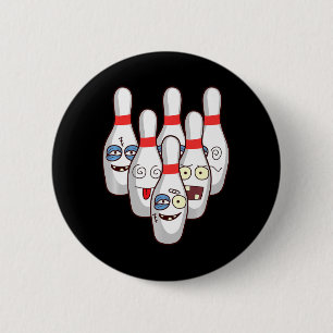 Beat Up Bowling Buttone Niedlich Duckpins T-Shirt  Button