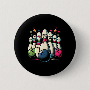 Beat Up Bowling Buttone Shirt Funny Bowling League Button