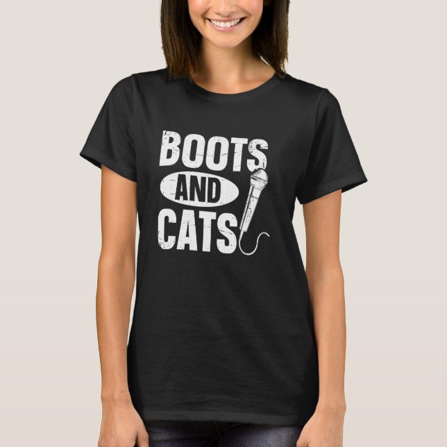 Beatbox-Tipp - Boots und Katzen T-Shirt (Vorderseite)