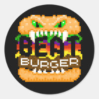Beatburger verbissen Monster-Logo-Aufkleber
