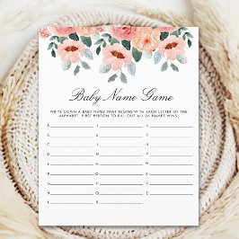 Beatiful Water Color Flowers Garden Baby Shower