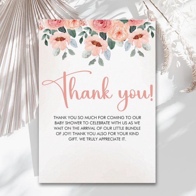 Beatiful Water Color Flowers Garden Dankeskarte (Von Creator hochgeladen)